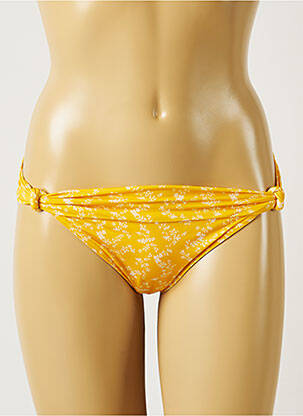 Bas de maillot de bain imprimé fleurs culotte jaune BANANA MOON femme