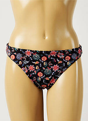 Bas de maillot de bain imprimé fleurs culotte noir BANANA MOON femme