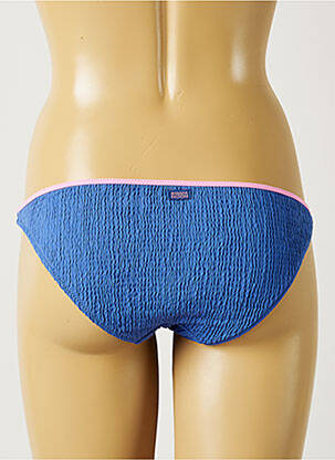 Bas de maillot de bain tissage texturé bikini bleu BANANA MOON femme