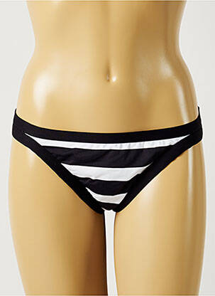 Bas de maillot de bain imprimé rayures culotte noir BANANA MOON femme
