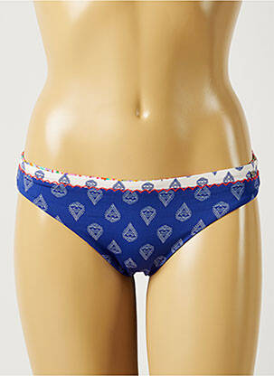 Bas de maillot de bain imprimé fantaisie culotte bleu BANANA MOON femme
