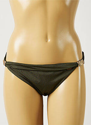 Bas de maillot de bain tissage satiné culotte vert BANANA MOON femme