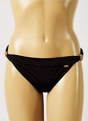 Bas de maillot de bain tissage satiné culotte noir BANANA MOON femme