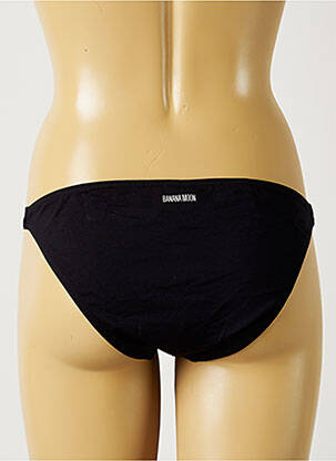 Bas de maillot de bain tissage satiné bikini noir BANANA MOON femme