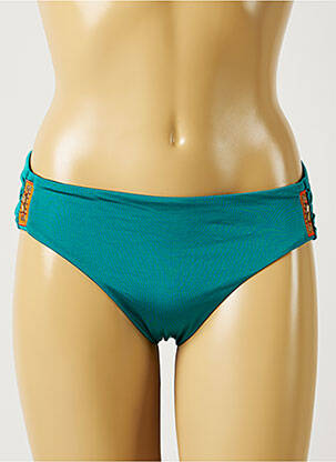 Bas de maillot de bain tissage satiné culotte vert BANANA MOON femme
