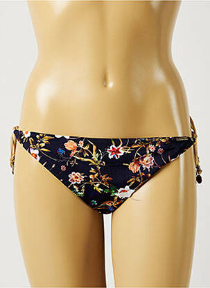 Bas de maillot de bain imprimé fleurs bikini bleu BANANA MOON femme