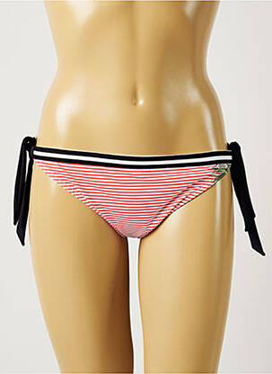 Bas de maillot de bain tissage satiné bikini rouge BANANA MOON femme