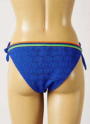 Bas de maillot de bain fermeture liens à nouer bikini bleu BANANA MOON femme