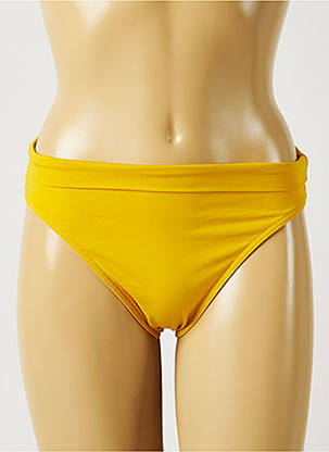 Bas de maillot de bain tissage satiné culotte jaune BANANA MOON femme