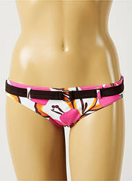 Bas de maillot de bain imprimé fleurs culotte rose BANANA MOON femme