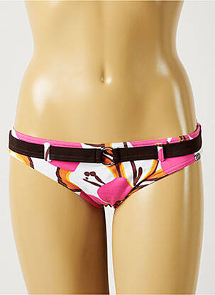 Bas de maillot de bain imprimé fleurs culotte rose BANANA MOON femme