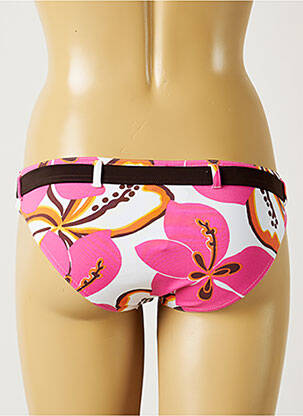 Bas de maillot de bain imprimé fleurs culotte rose BANANA MOON femme