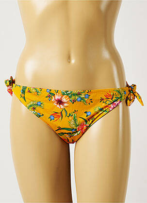 Bas de maillot de bain imprimé fleurs bikini jaune BANANA MOON femme