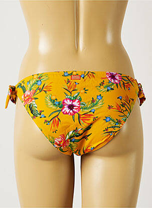 Bas de maillot de bain imprimé fleurs bikini jaune BANANA MOON femme