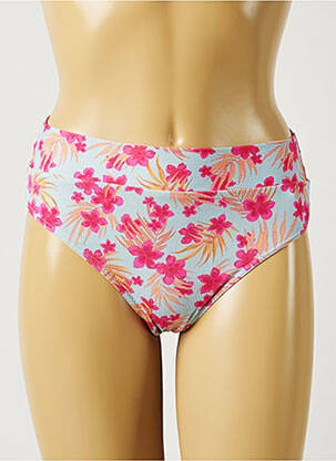 Bas de maillot de bain imprimé fleurs culotte bleu BANANA MOON femme