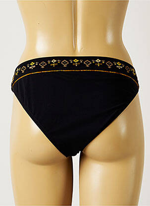 Bas de maillot de bain effet matière satinée culotte noir BANANA MOON femme