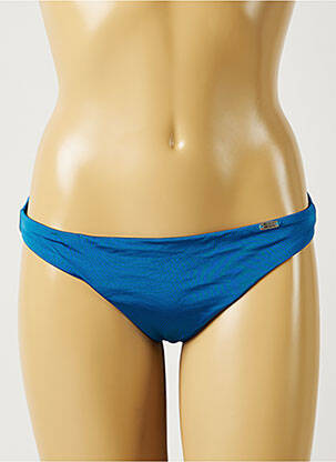 Bas de maillot de bain tissage satiné culotte bleu BANANA MOON femme