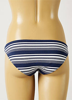 Bas de maillot de bain imprimé rayures culotte bleu BANANA MOON femme