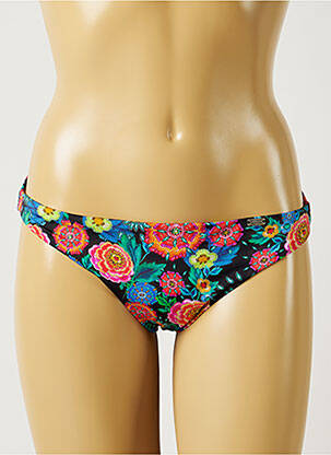 Bas de maillot de bain imprimé fleurs culotte bleu BANANA MOON femme