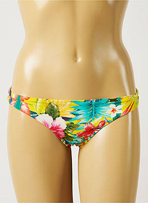 Bas de maillot de bain tissage satiné culotte jaune BANANA MOON femme