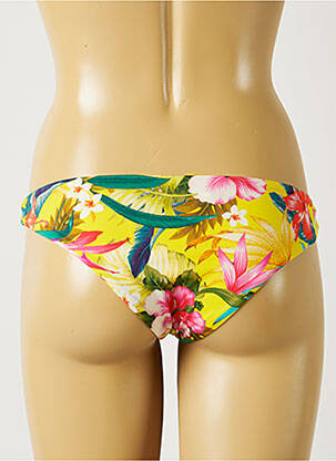 Bas de maillot de bain tissage satiné culotte jaune BANANA MOON femme