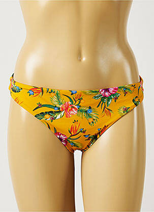 Bas de maillot de bain imprimé fleurs culotte jaune BANANA MOON femme