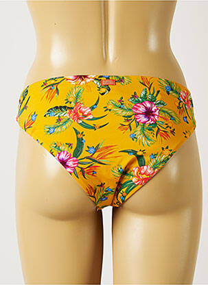 Bas de maillot de bain imprimé fleurs culotte jaune BANANA MOON femme