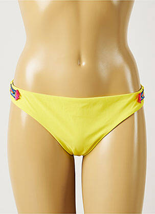 Bas de maillot de bain tissage satiné culotte jaune BANANA MOON femme