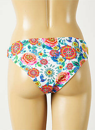 Bas de maillot de bain imprimé fleurs culotte blanc BANANA MOON femme