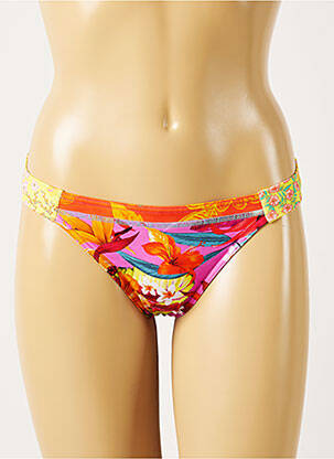 Bas de maillot de bain imprimé fleurs culotte rose BANANA MOON femme