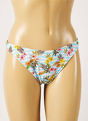 Bas de maillot de bain tissage satiné culotte bleu BANANA MOON femme