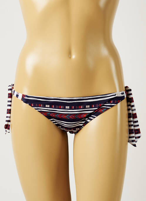 Bas de maillot de bain fermeture liens à nouer bikini bleu BANANA MOON femme