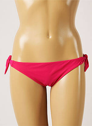 Bas de maillot de bain tissage satiné culotte rose BANANA MOON femme