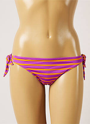 Bas de maillot de bain tissage satiné culotte violet BANANA MOON femme