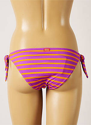 Bas de maillot de bain tissage satiné culotte violet BANANA MOON femme