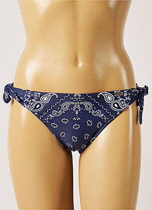 Bas de maillot de bain tissage satiné culotte bleu BANANA MOON femme