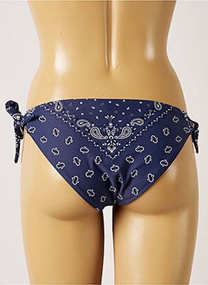 Bas de maillot de bain tissage satiné culotte bleu BANANA MOON femme