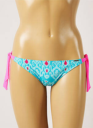 Bas de maillot de bain tissage satiné culotte bleu BANANA MOON femme