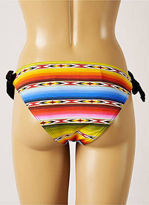 Bas de maillot de bain imprimé rayures culotte jaune BANANA MOON femme