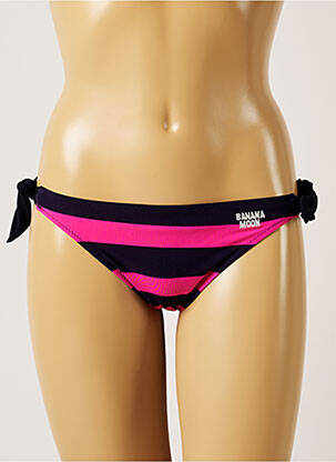 Bas de maillot de bain tissage satiné culotte violet BANANA MOON femme
