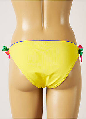 Bas de maillot de bain tissage satiné culotte jaune BANANA MOON femme