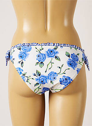 Bas de maillot de bain imprimé fleurs culotte bleu BANANA MOON femme