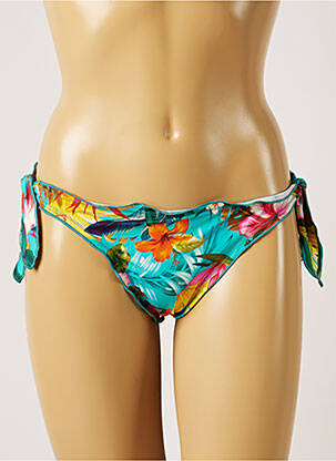 Bas de maillot de bain tissage satiné culotte bleu BANANA MOON femme
