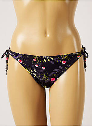 Bas de maillot de bain tissage satiné culotte noir BANANA MOON femme