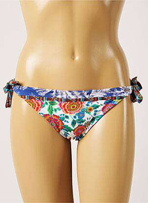 Bas de maillot de bain tissage satiné culotte bleu BANANA MOON femme