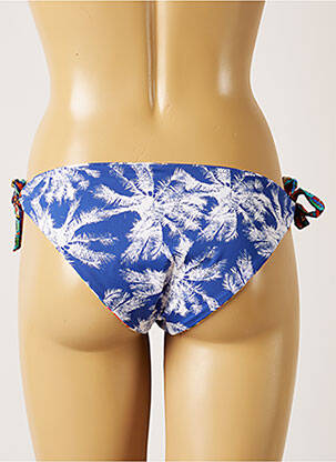 Bas de maillot de bain tissage satiné culotte bleu BANANA MOON femme