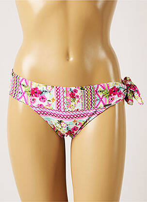 Bas de maillot de bain imprimé fleurs culotte bleu BANANA MOON femme