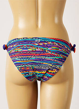 Bas de maillot de bain tissage satiné culotte bleu BANANA MOON femme