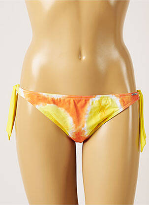 Bas de maillot de bain tissage satiné culotte orange BANANA MOON femme