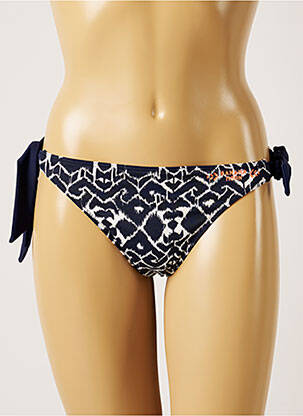 Bas de maillot de bain fermeture liens à nouer culotte bleu BANANA MOON femme